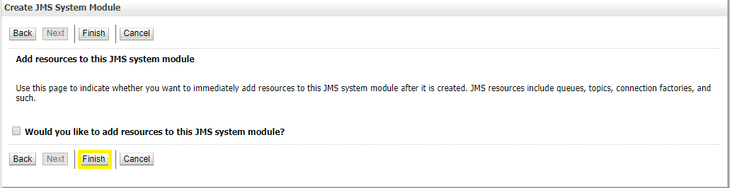 JMS Module Create